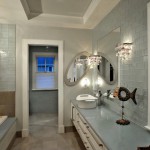 Modern bathroom in luxurious custom built Chevy Chase home, Maryland