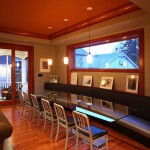 Dining room in luxurious custom built Chevy Chase home, Maryland